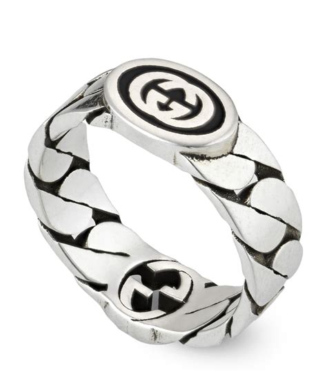 gucci silver interlocking g ring